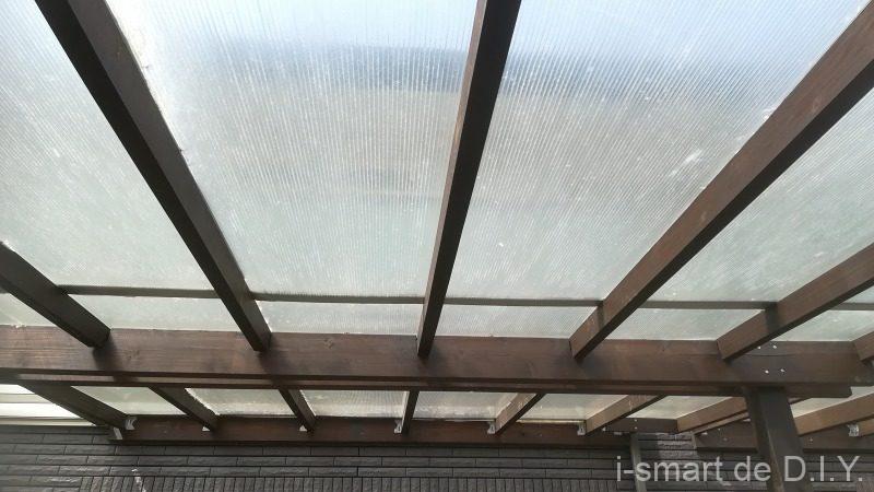 ウッドデッキ　再塗装 屋根